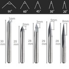 Idggdi 10pcs Cnc Router V Bits  3 Edge Pyramid Engraving  0 1mm X 25mm-30mm