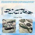 Edaknez Large Fish Wall Art  Coastal Nautical Decor  B 55 Inch X 13 Inch