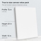 16x20 Inch Pack Of 2 Canvas - Large Stretched Canvas For Painting  8 Oz Tripl   