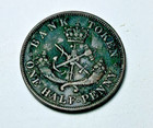 1852 Bank Of Upper Canada  Half Penny
