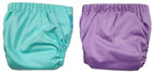 Charlie Banana Reusable Cloth Diaper Set 2   2 Inserts Aqua Purple One Size New