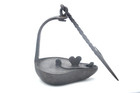 Vintage Oil Lamp In Cast Iron And Wrought Iron  Miner s Lamp