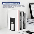 Metal Book Ends For Shelves Heavy Duty Black Bookends Set 4 Pack New