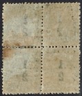 Turks Islands 1881 Qv    On 6d Sg Type 3 Block