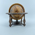 Florentia Decorative Tabletop Globe Italy Brown Vintage Style Zodiac Wood Stand
