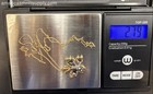 10k Yellow Gold Butterfly Pendant Necklace Iridescent Stones 18  2 19g