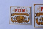  Vintage Brewery Unused Labels P o m  All Malt Beer Lot Of 2