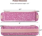 2-pack Elastic Pencil Case For Notebook Tablets Pen Holder Stationery Zipper Bag