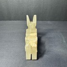 Vintage Hand Carved Onyx Donkey Figurine Mexican Folk Art Burro Stone Statue Euc