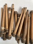 Wood Bobbins Spools Wooden Industrial Style Spindles 8 75  Wooden Quills Lot-30 