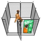 Indoor Outdoor Dog Playpen  50  High  8 Panels For Yard   Rv Camping  Pet Safety