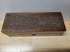 Vintage Wheeler   Wilson Wooden Sewing Box Dovetailed Embossed Design
