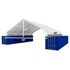 40x40x15ft Shipping Container Shelter  22 Oz Pvc  Cover   Double Truss Peak Tent