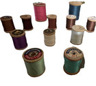 Vintage Original Lot Wooden Spools Cotton Sewing Thread  Multicolor Assorted