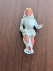 Vintage Lead Barclay Manoil Toy Figure  Sitting Women White Dress