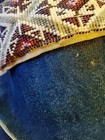 Unique Vintage Handloomed Southwest Style Beaded Strip On Deerskin
