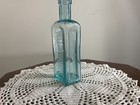 Rare Antique Blue Glass Drs Fe   Ja Greene New York Tonic Bottle