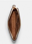  Nwt Coach  Corner Zip  Wristlet  In  Canvas  Leather With Ornament Print
