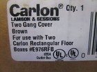 Nib Carlon Two-gang Cover E976rfb e9762b Brown Rectangular Non-metallic 1 Y Warr