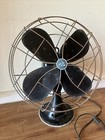 Vintage 1950s 16    Emerson 79648-ax Electric  3 Speed Desk Fan Oscillating Works