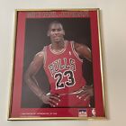 Vintage  1988 Starline Michael Jordan Framed Portrait Chicago Bulls Photo 10x8