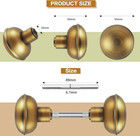 1 Pack Antique Brass Door Knob Set With Spindle  Vintage Old Style Door Knobs  S