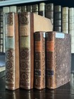Lot Of 4 Antique Leather Bound Books 19th Century