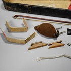 Vtg Copy Of Antonius Stradivarius Violin Germany W  Case Bow Parts