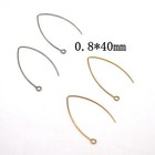 40pcs Stainless Steel Earrings Dangle Hook Wires  Silver gold Tone Ces01-40mm