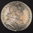 1758 France Silver Jeton Louis Xv Dv Bust Paris Agents De Change Rare 1700s Coin
