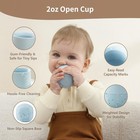 Baby Training Cup Sippy Cup Set Mint Silicone Toddler Learning Cups 2 Pcs