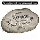 Personalized Dog Cat Pet Paw Print Memorial Grave Marker Garden Stepping Stone