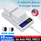 2-pack Battery   Dual Charging Station For Arlo Pro pro 2 Camera Vma4400 Vms4230