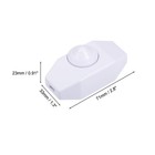 2 X Rotary Cord Switch Ac 250v 2a Slide Control Lamp Dimmer 100 Watt White