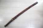 Wwii Japanese Army Shin-gunto Koshirae Leather Covered Saya W  Takemitsu K27