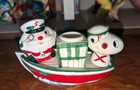 Rare Vintage 1959 Holt Howard Ss Noel Santa Ship Boat Salt   Pepper  Japan Look 