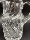 Rogaska Crystal Pitcher Diamond Pattern 6    Signed