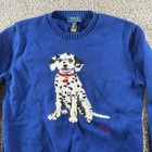 Polo Ralph Lauren Sweater Boys Large Blue Dog Dalmatian Knit Preppy Rare Comfort