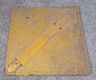 Vintage Heavy Steel Embossed T Intersection Road Sign 1920s To 50s  24x24 Square