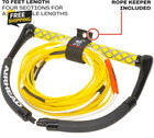 75ft Dyneema Wakeboard Rope With Eva Handle No Stretch 1700 Lb Strength