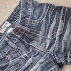Mudd Girls Denim Shorts Dark Wash Thick Stitch Embroidered Pockets Size 6 Y2k