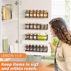 4 Packs Kitchen Spice Rack Organizer Storage Shelf Cabinet Jar Holder Wall Mount
