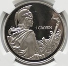 2017pm Falklands Silver Crown Britannia No Motto First Releases - Ngc Pf 70 Ucam