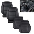 Driver Passenger Bottom Top Leather Seat Cover Blk For 15-19 Silverado 1500 2500