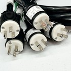 Edison 5-15r Lot Of 5 Male To Female Extension Jumper Power 12 Awg 600v Cable