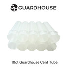 10 Guardhouse Translucent Plastic 19mm Penny   Cent Square Coin Storage Tubes