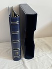 Lighthouse Stamp Binders  Five Dark Blue Binders With Slipcases 