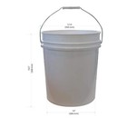 5 Gallon Plastic Bucket Heavy Duty White Paint Pail Storage Buckets 10-pack New