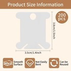 200 Pcs Embroidery Floss Bobbins plastic Embroidery Thread Cards For Sewing