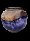 New Hand Turned Wood And Epoxy Art Bowl Decor Handmade In Idaho Purple Dark Wood